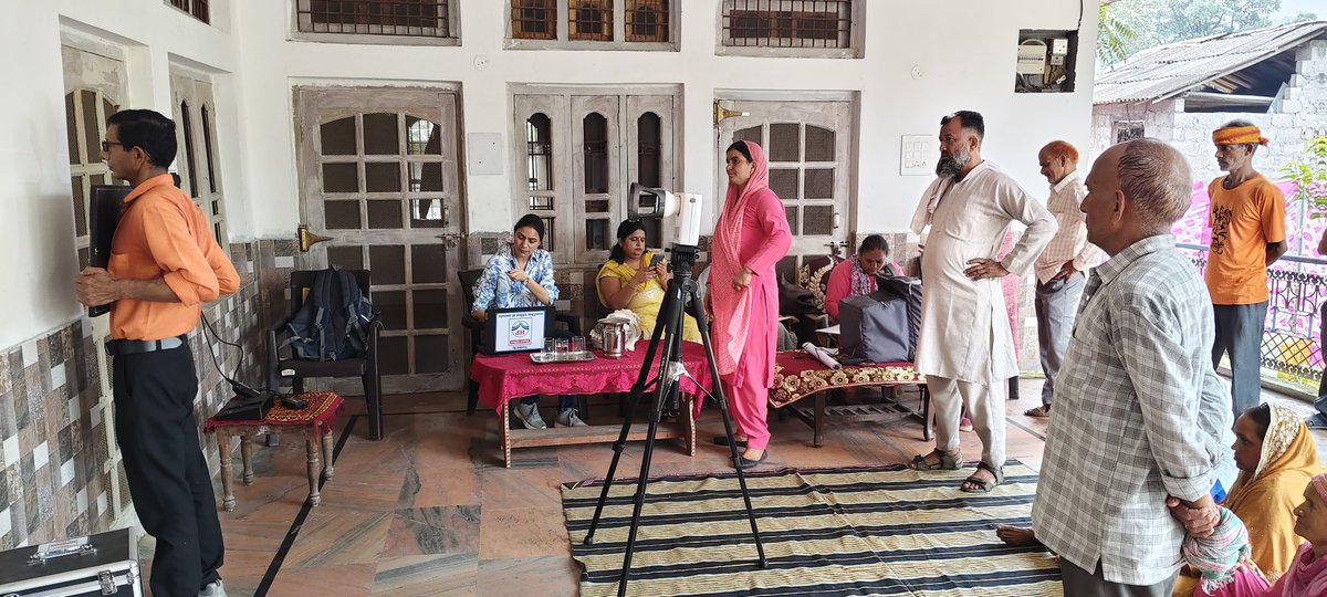 Today on dated 10-9-2025 handheld XRay shivir held under AAM khirki under Block Sujanpur Total person screened -151 Abnormal X Ray -13