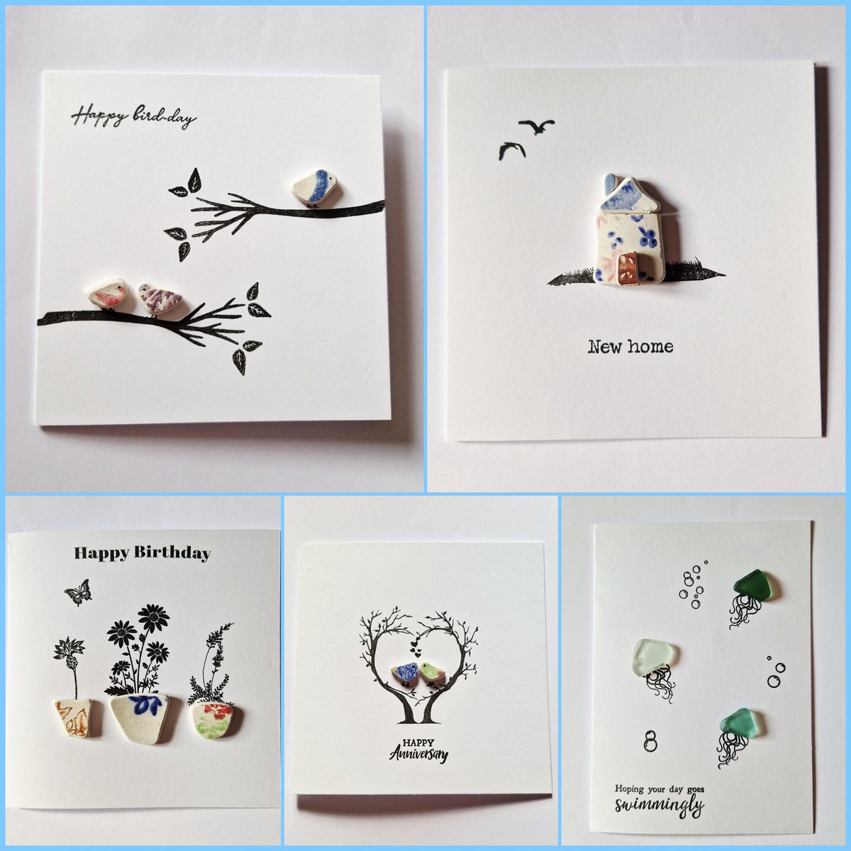 More beach pottery and seaglass cards now in my #etsy shop. Kaiscards.etsy.com #greetingcards #etsyscotland #ihsetsy