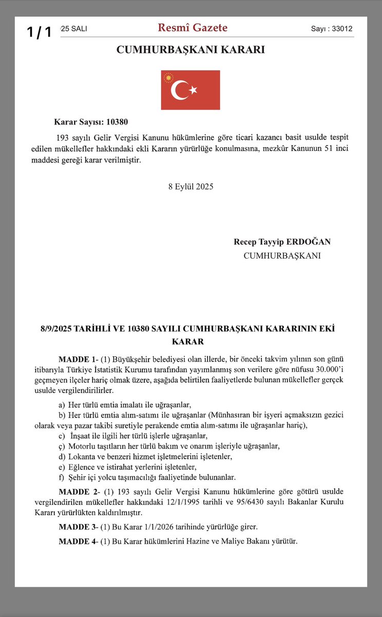 Hiçbir hazırlık ve altyapı yapılmadan, görüş ve düşünce alınmadan ulaşım esnafımızın önüne konan bu karar, bizleri ağır bir vergi yükü altında ezilmeye mahkum etmektedir. Bu düzenleme kabul edilemez Sn Bekir Bayraktar. <a href="/RTErdogan/">Recep Tayyip Erdoğan</a> <a href="/HMBakanligi/">T.C. Hazine ve Maliye Bakanlığı</a> <a href="/memetsimsek/">Mehmet Simsek</a> <a href="/gibsosyalmedya/">Gelir İdaresi Başkanlığı</a>