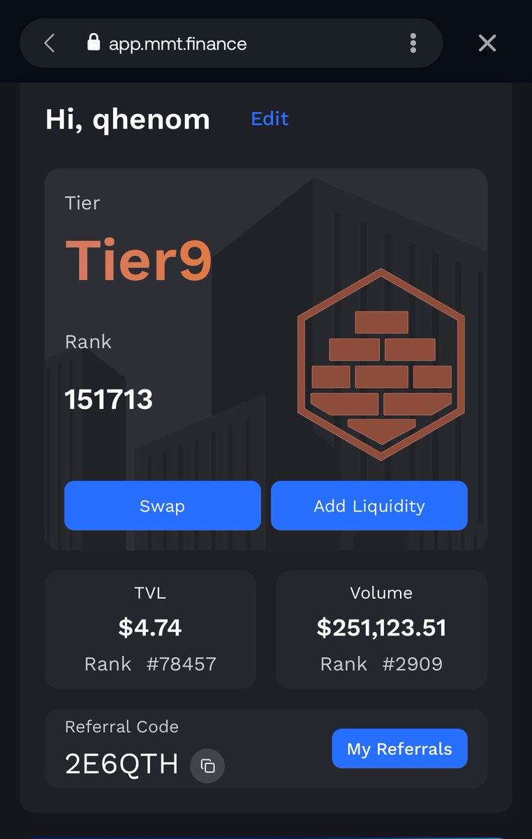 qhenomm's tweet image. MMTFinance is changing the DeFi game.

From lightning fast swaps to deep liquidity pools, MMT is built for momentum.

Just smashed $250K trading volume and still climbing the leaderboard 🔥

Smart incentives + real rewards = A platform that keeps growing.
This isn’t just another…