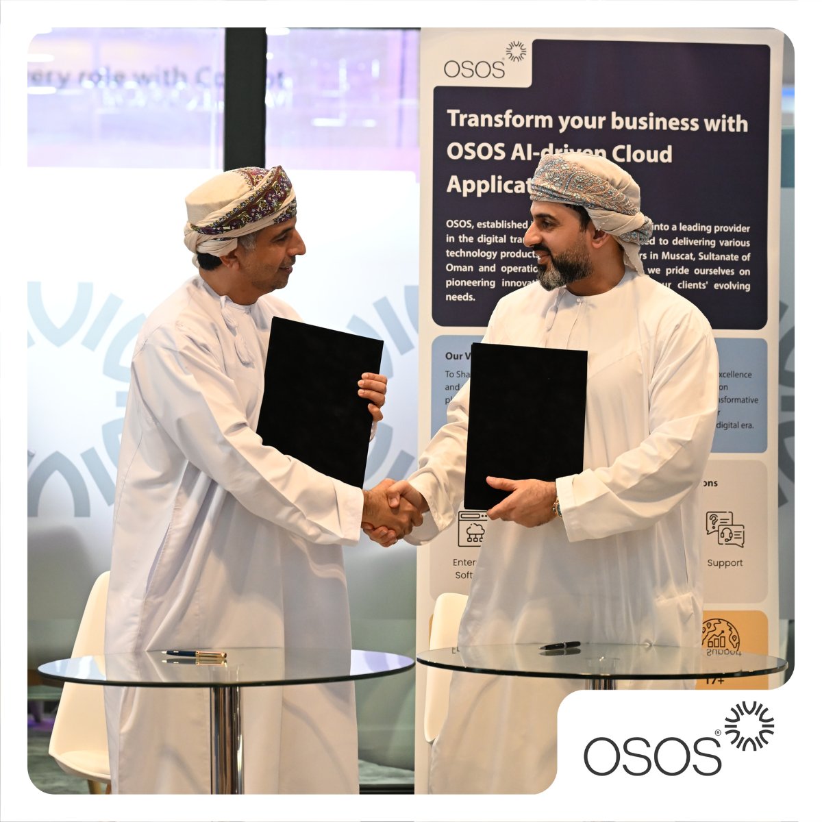 OSOS_tech's tweet image. Proud to partner with the Oman Arbitration Center at #COMEX2025!
They’ve chosen OSOS ERP to lead their digital transformation journey. Here’s to innovation & shared success! ✨
#OSOS_ERP #DigitalTransformation #Partnership