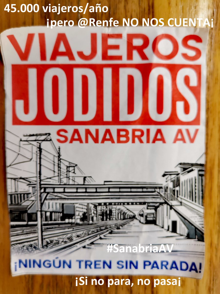<a href="/Congreso_Es/">Congreso</a> Sr ministro <a href="/transportesgob/">Ministerio Transportes y Movilidad Sostenible</a>, explique bien pq los mismos trenes q vertebran Galicia, segun acaba d decir, no vertebran #CastillaYLeón, nos ha dejado en #SanabriaAV sin las #ParadasViablesyÚtiles que permiten una vida normal, horarios matinales y vespertinos

¡<a href="/Renfe/">Renfe</a> nos entierra¡