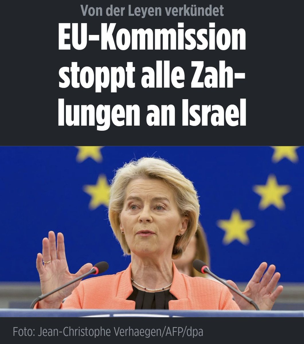 Ich wäre  eher dafür, alle Zahlungen an die EU und von der Leyen zu stoppen. Wer noch? ✋