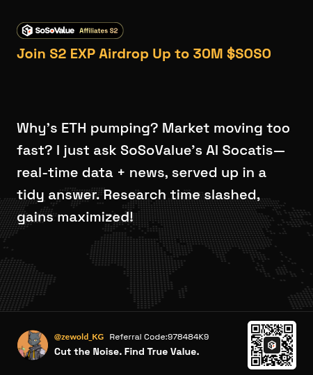 👉 Claim Now: sosovalue.com/join/978484K9