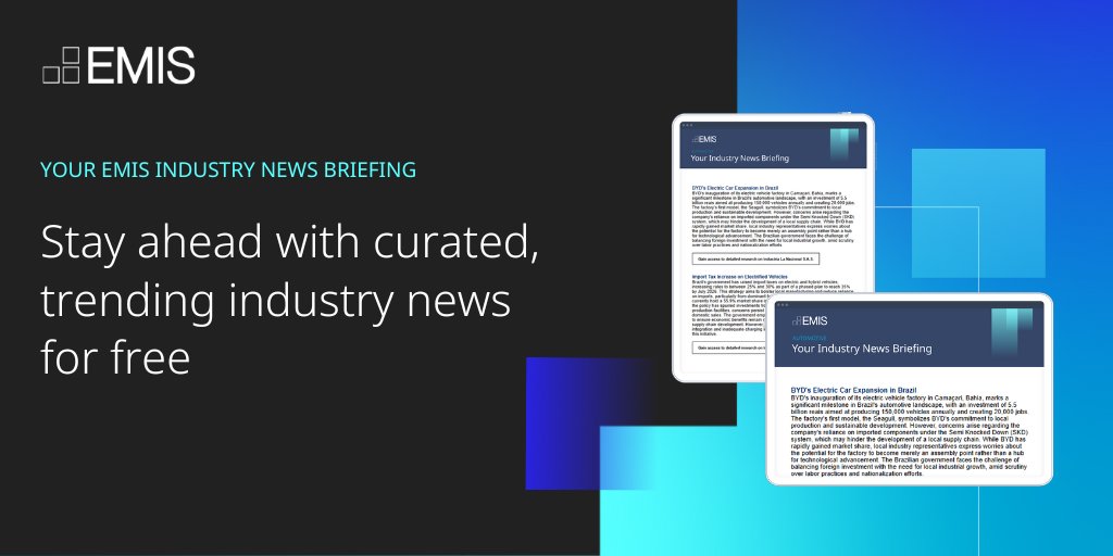 Stay ahead with the EMIS Weekly Industry Briefing. Curated insights, key trends &amp; the latest developments from the industries you choose, delivered weekly to your inbox.

Subscribe today ➡️ eu1.hubs.ly/H0mX_6W0

#MarketIntelligence #IndustryNews