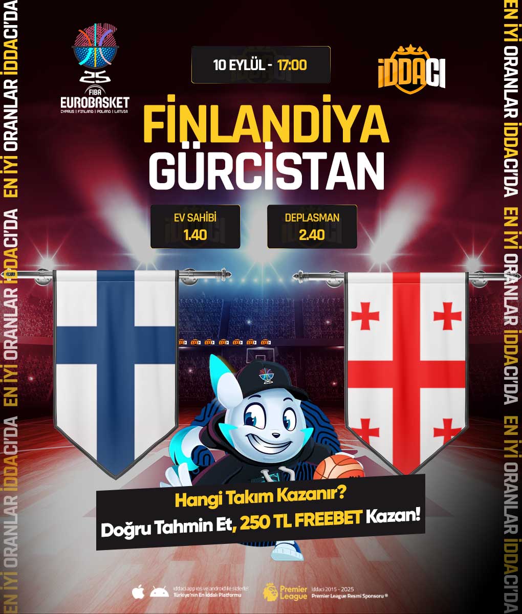 🏀 #Finlandiya 🆚 #Gürcistan
📅 Tarih: 10 Eylül
🕥 Saat: 17:00

💥 Hangi takım kazanır? doğru tahmin et, 250 TL FREEBET ya da FREESPIN kazan!

1️⃣ Tahminini ve kullanıcı adını yaz
2️⃣ 3 arkadaşını etiketle
3️⃣ Gönderiyi RT’le

#EuroBasket2025