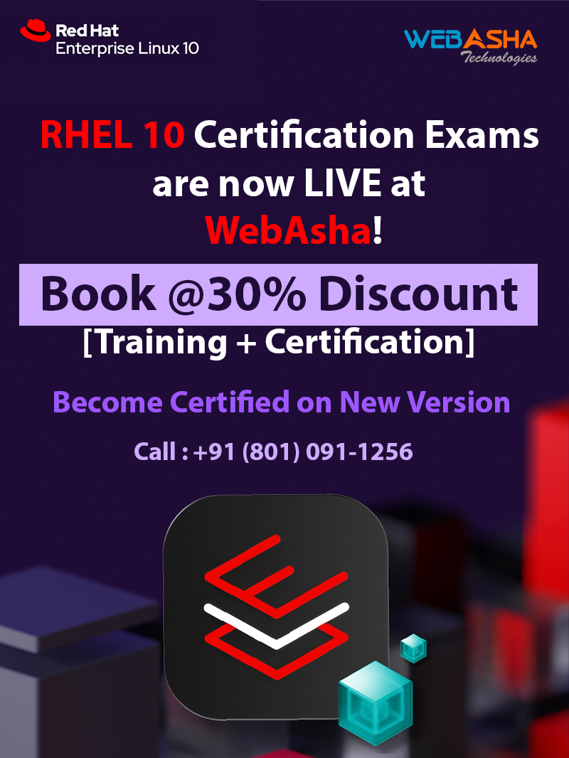ForteWebAsha's tweet image. 🚀 Big News for IT Professionals! 🚀
We are excited to announce that RHEL 10 Certification Exams are now LIVE at WebAsha Technologies! 🎉
#RHEL10 #RedHat #LinuxCertification #RHEL10Certification #EX200v10 #WebAshaTechnologies #satyendraPal