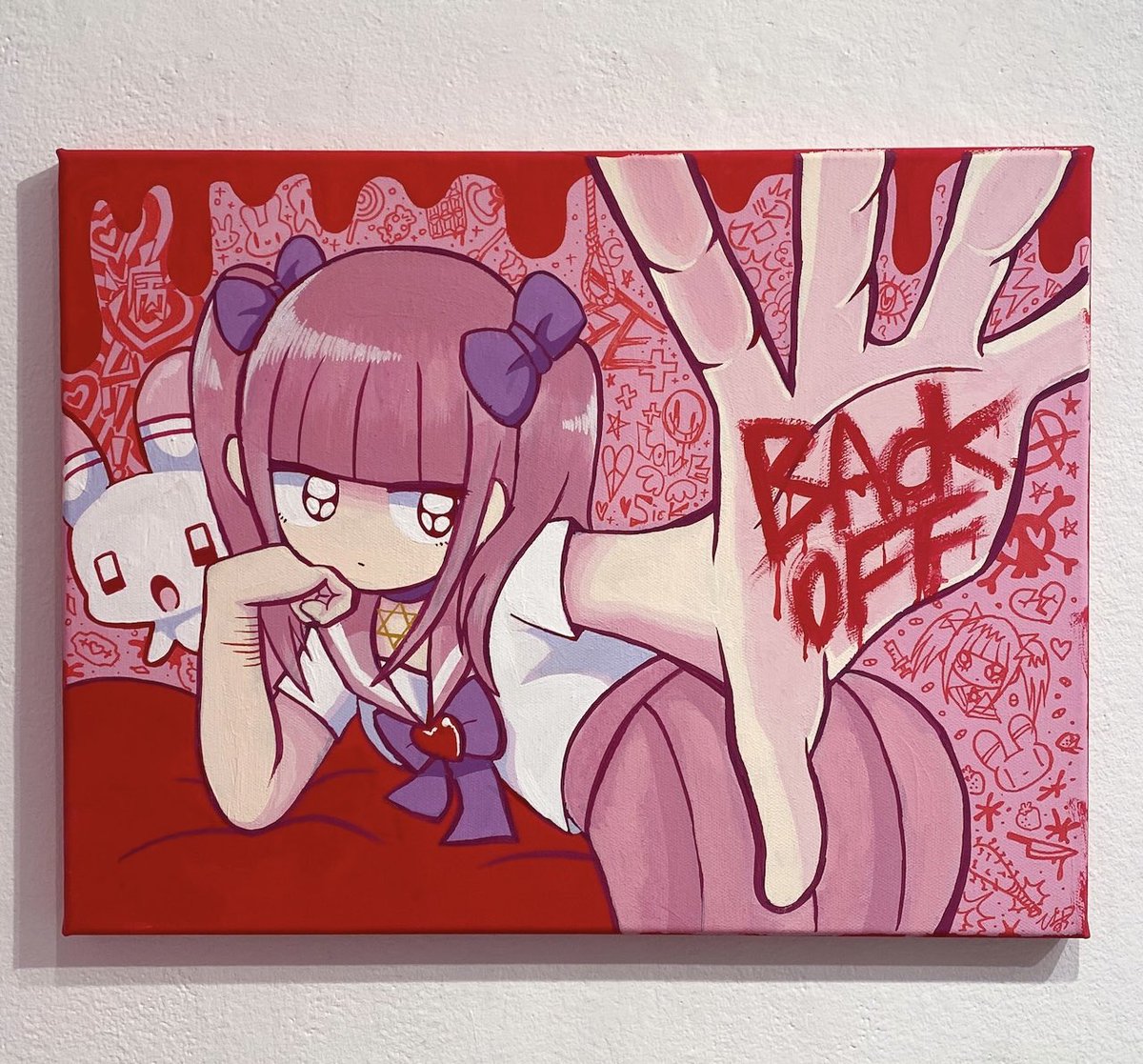 Hand-painted original artwork on canvas using acrylic paint