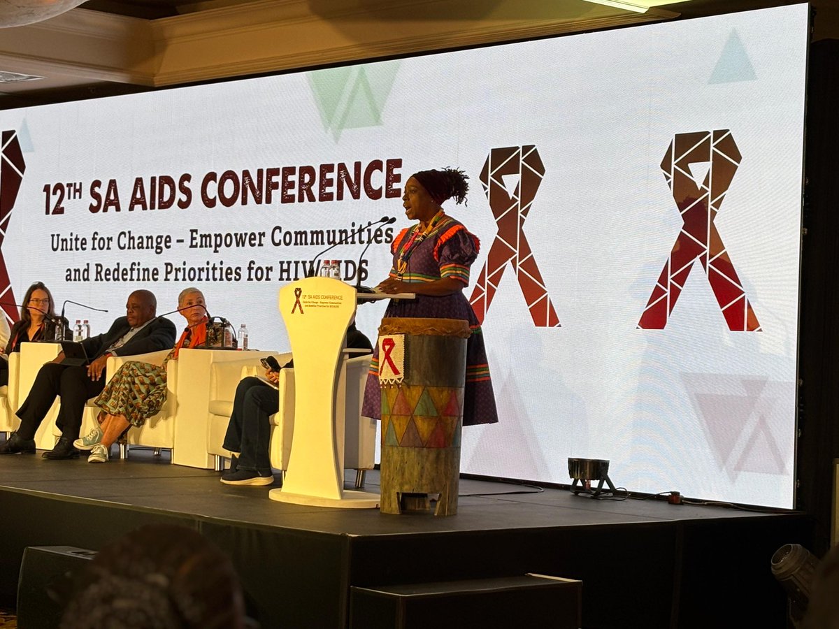 apha_sa's tweet photo. DAY TWO:

At the #SAAIDS2025 plenary, APHA ED stressed: HIV prevention for AGYW must be a national priority, led by local govt &amp; with AGYW at the center of advocacy. 

Linking prevention to skills &amp; income projects reduces vulnerability &amp; dependency.
#APHA #HIVPrevention https://t.co/DzVXcyRsXl