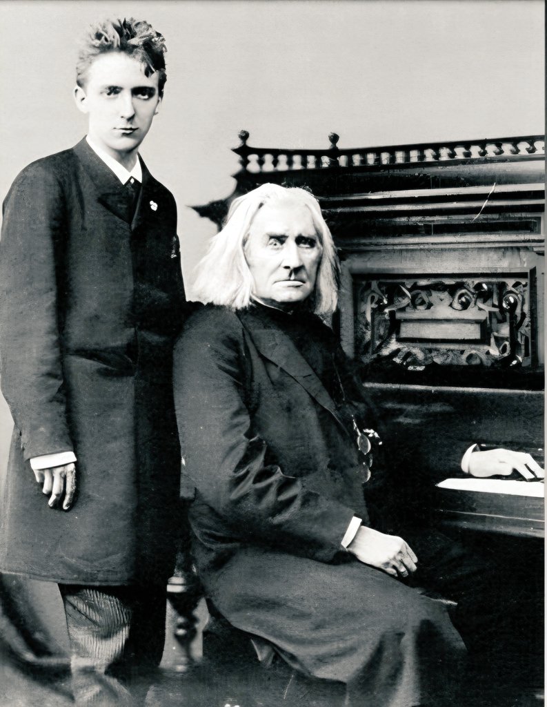 ConrothN's tweet photo. Hungarian piano virtuoso and composer #FranzLiszt, aged 75, with his pupil Bernhard Stavenhagen in #London,  April 1886 🎹🎶

📸 by W. and D. Downey on Getty Images https://t.co/EncE0Ol7pr