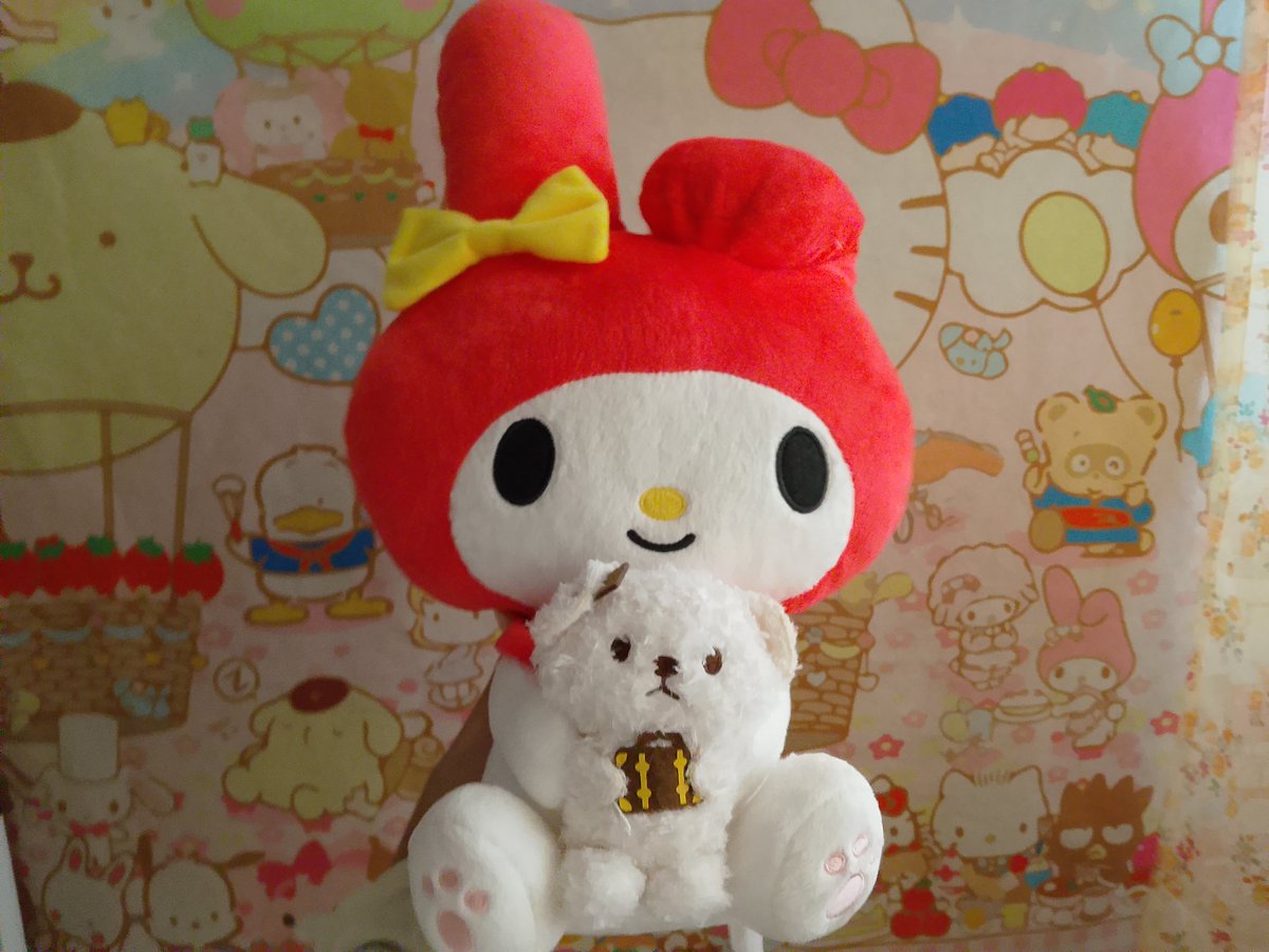 buckyapper's tweet image. wait if i sold this my melody plushie would anyone want it i need to make space in my room 💔
