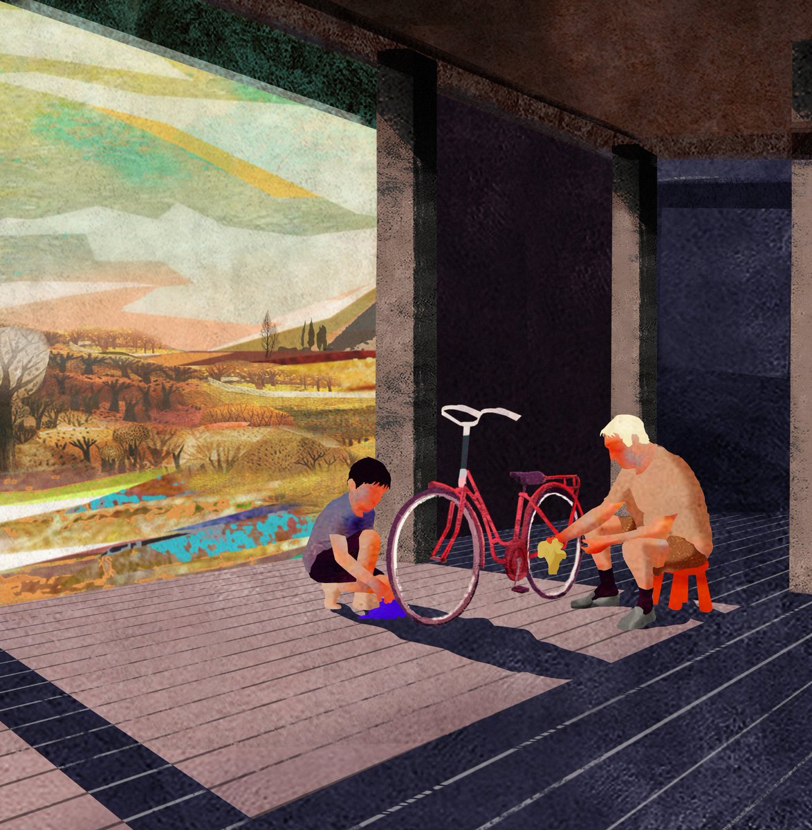 #art #illustrationart #books #Editorial
"Una bicicleta y un Dragón (y una bala perdida)"
<a href="/DegomagomEd/">degomagom</a>