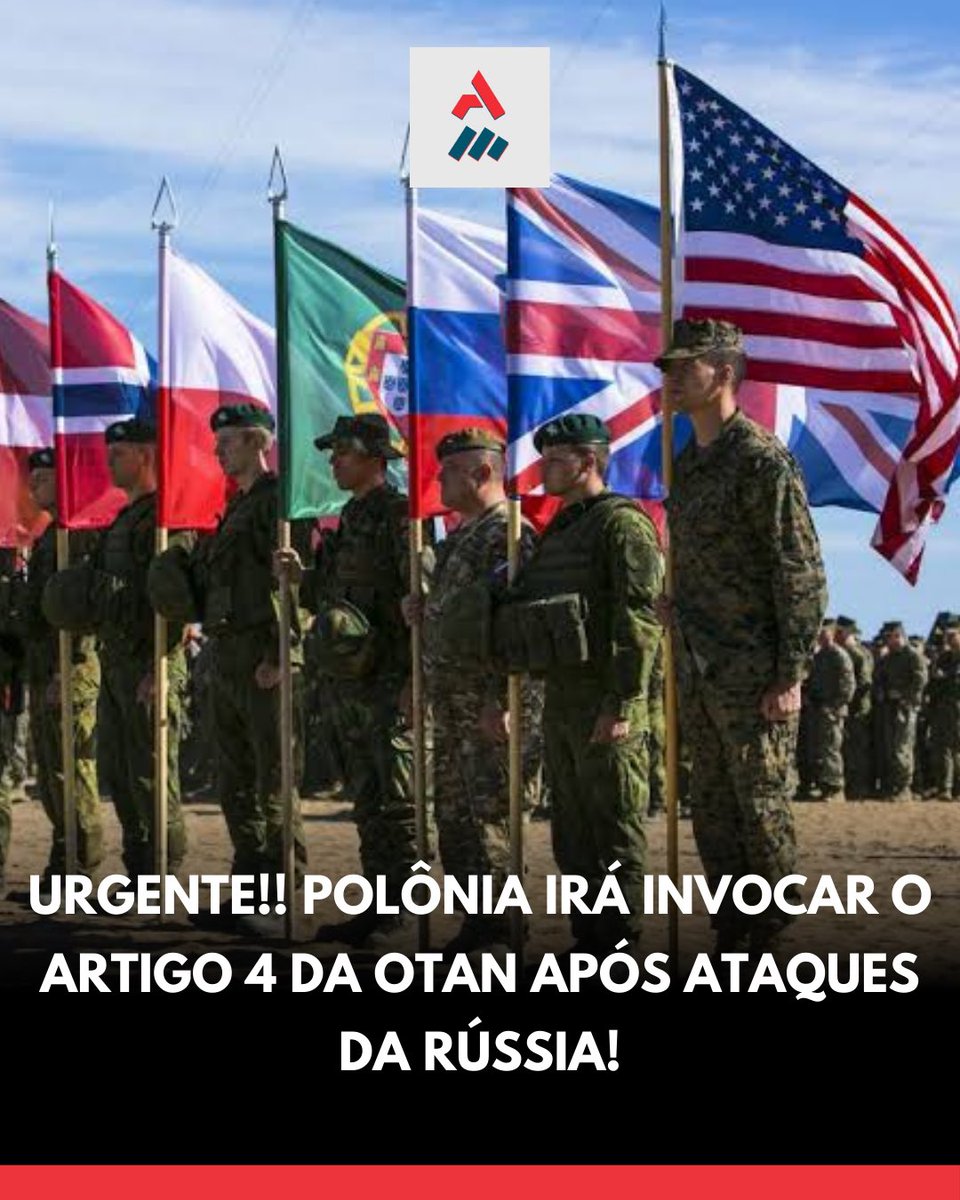 areamilitarof's tweet photo. URGENTE!! POLÔNIA IRÁ INVOCAR O ARTIGO 4 DA OTAN APÓS ATAQUES DA RÚSSIA!

A Polônia está pedindo negociações de emergência com os aliados da OTAN, invocando o Artigo 4 pela 8ª vez nos 75 anos de história da aliança, segundo Mario Nawfal.

Não é um gatilho para uma guerra. É um sinal de alerta. Uma maneira de dizer: "Precisamos conversar. Algo não está certo."

Ela dá a qualquer país da OTAN o direito de convocar uma reunião com todos os aliados se sentir que sua segurança, território ou independência política estão em risco.

Isso não significa guerra. É uma maneira formal de dar o alarme, compartilhar informações e discutir os próximos passos, seja na diplomacia, no planejamento de defesa ou no apoio militar.

É frequentemente usado para evitar que uma crise se transforme em conflito.

Usos anteriores do Artigo 4 incluem a Turquia solicitando negociações sobre ameaças da Síria, e vários países fazendo o mesmo depois que a Rússia invadiu a Ucrânia em 2022.

O primeiro-ministro polonês diz que “palavras não são suficientes” e pede maior apoio da OTAN.

Este é um movimento diplomático sério — e que pode levar a uma ação militar, de inteligência ou estratégica coordenada se os aliados concordarem.