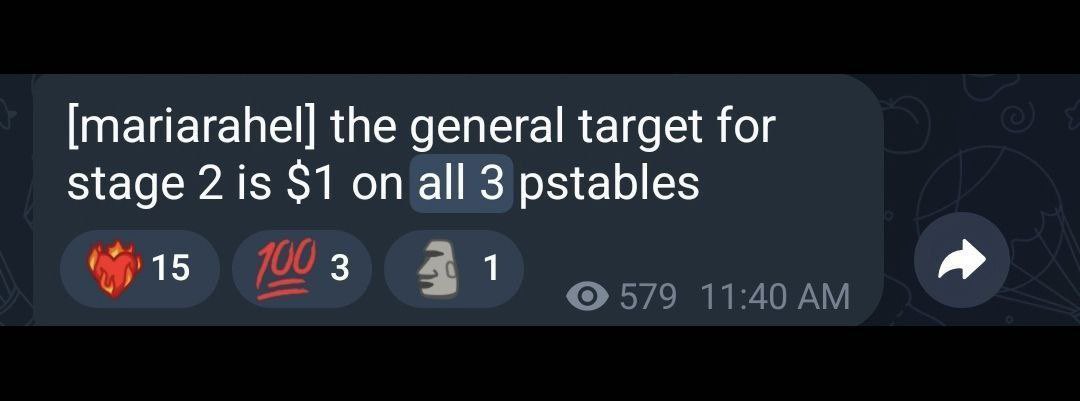 AlkaLine_9's tweet photo. Did maria say stage 2 😏 

$pDAI $pUSDC $pUSDT https://t.co/LqXcmmmrkh