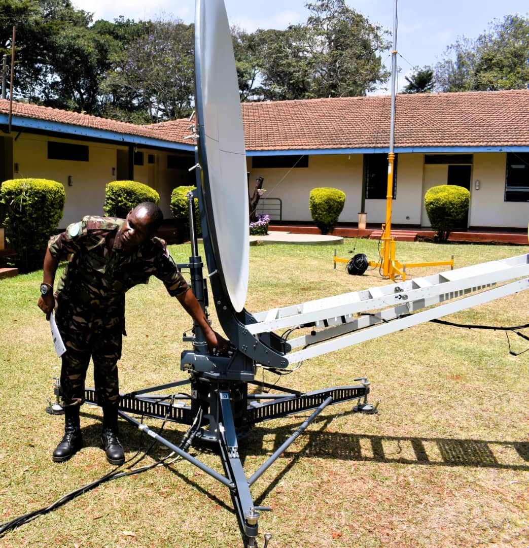 EASF4Peace's tweet photo. AU Commission visits EASF to assess communication capabilities ahead of C3IS system rollout. #AU #EASF #RECs #RMs #C3IS #PeaceSupport
