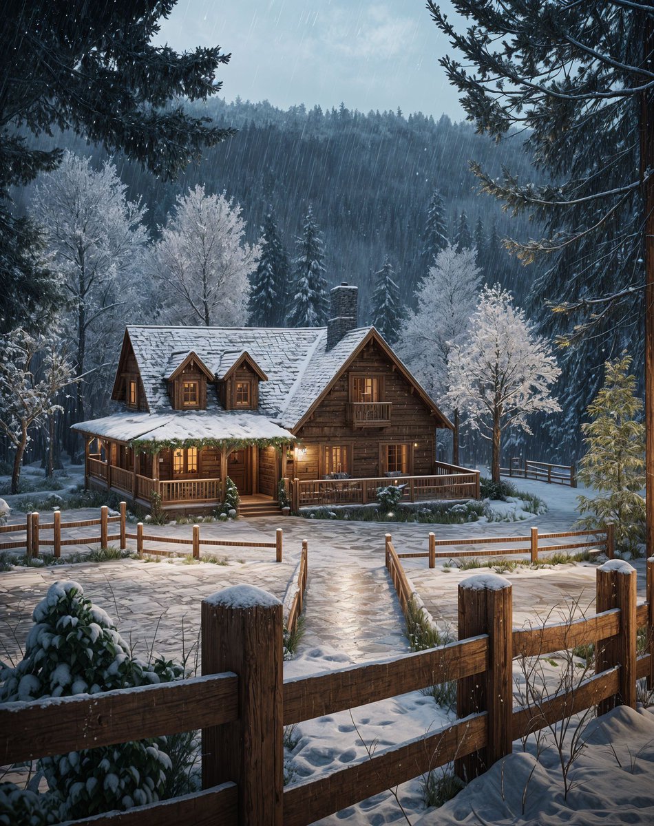 mnmldotai's tweet photo. 𝗪𝗶𝗻𝘁𝗲𝗿 𝗖𝗮𝗯𝗶𝗻 𝗗𝗲𝘀𝗶𝗴𝗻𝘀

A winter cabin isn’t just a place to stay — it’s where quiet mornings, firelit evenings, and snow-covered stillness come together.

𝗜𝗺𝗮𝗴𝗲 𝟭 brings crisp daylight and fresh powder, a postcard-perfect escape. 𝗜𝗺𝗮𝗴𝗲 𝟮 glows und https://t.co/hUjSvFOAB3