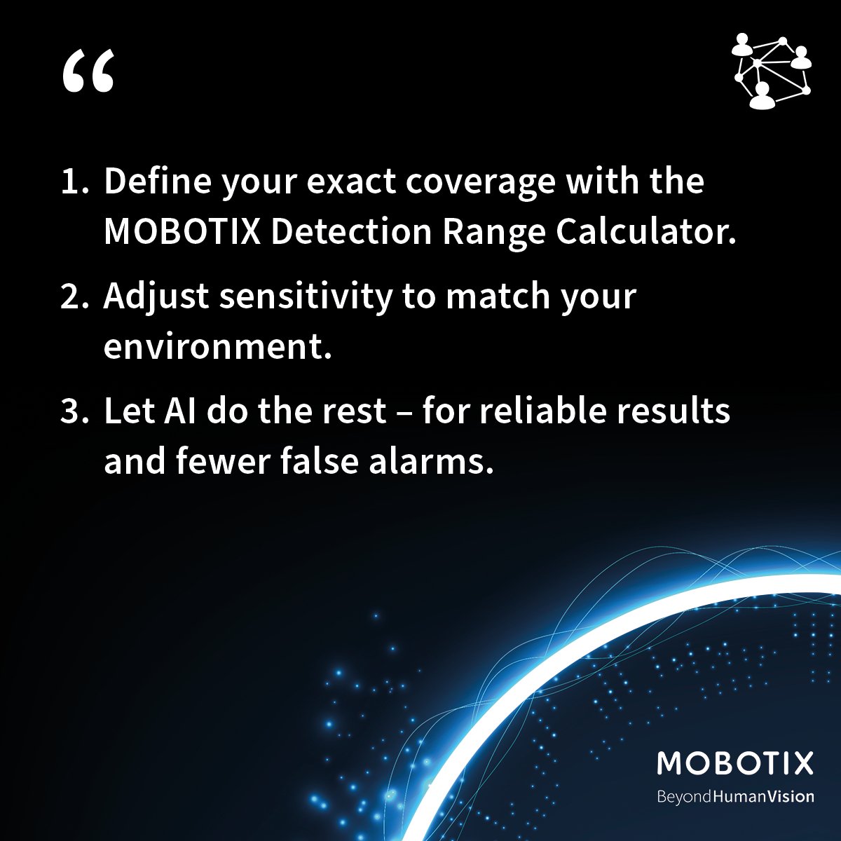 With the MOBOTIX ActivitySensor ONE, AI-powered detection of people and vehicles is built right into every MOBOTIX ONE camera. No complicated setup, no extra costs – just activate, calibrate, and go.
👉 mobotix.com/en/mobotix-cer…