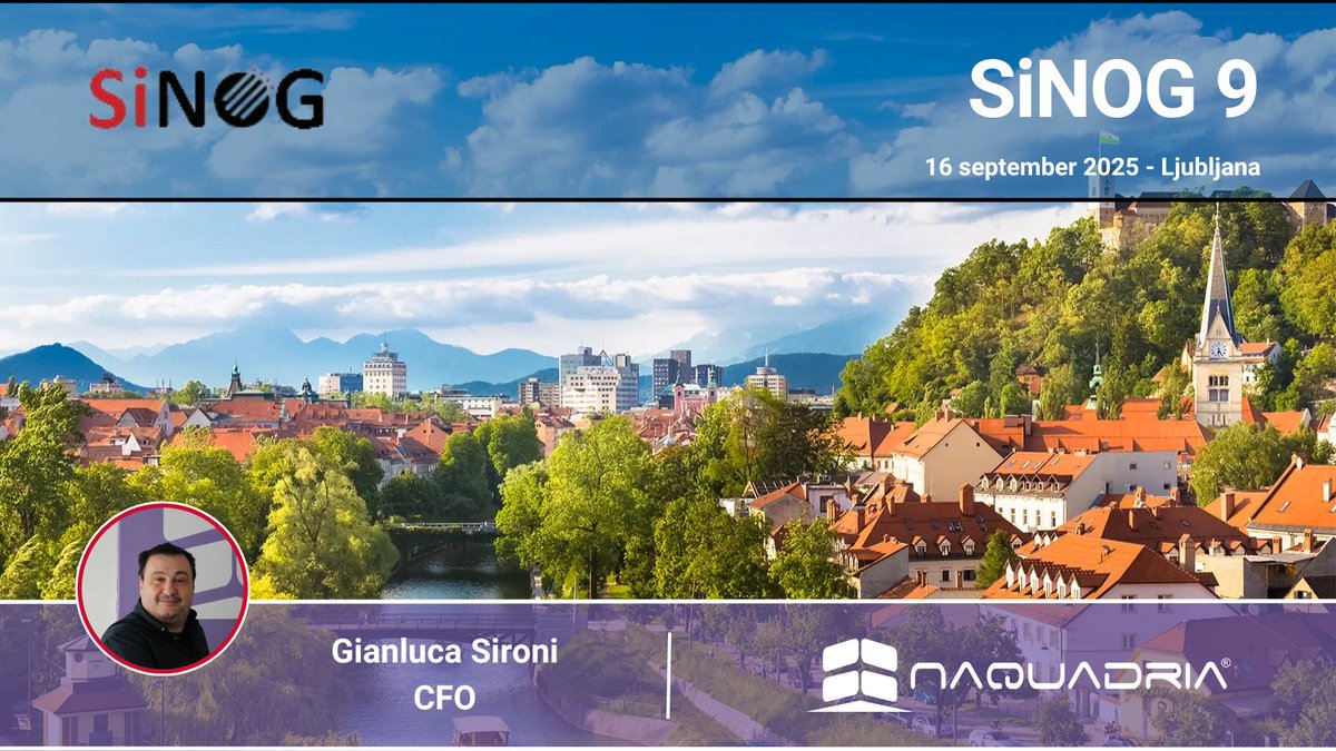 📅 On September 16, our CFO and co-founder of PCIX, Gianluca Sironi, will be in Ljubljana for #SiNOG9.

At 1:45 p.m., he will give a presentation entitled "A ‘complicated’ Monday of redistributed Internet traffic".

Complete program and registration ➡️ sinog.si/sinog-9-0/