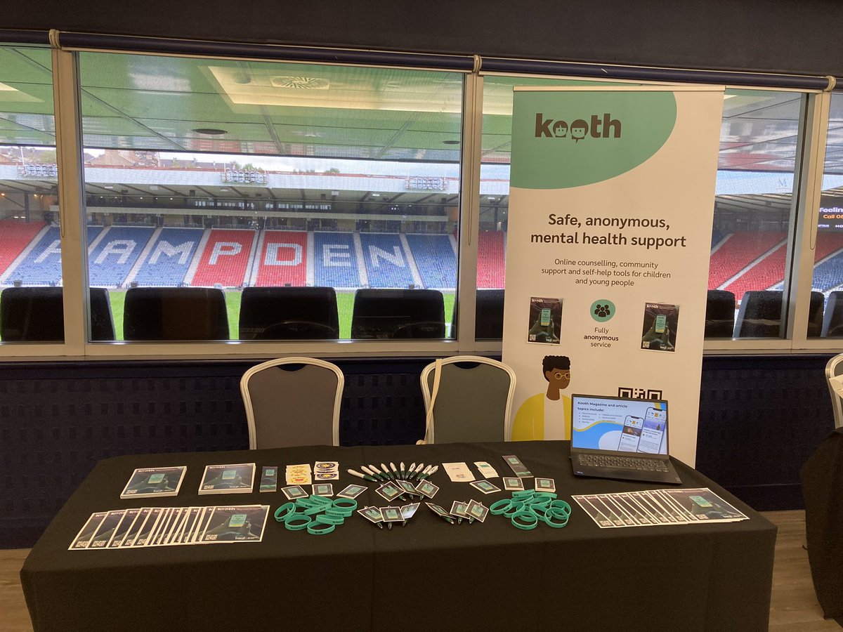 Good to be here at Hampden this morning at the Police Scotland and Papyrus event, sharing the availability of online mental health support via Kooth.com across many areas of Scotland #WorldSuicidePreventionDay