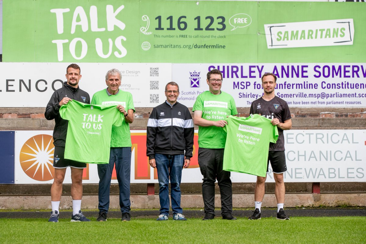 Everyone at #DAFC is proud to support #WorldSuicidePreventionDay2025   

As we go into our 8th year anniversary of our working partnership with <a href="/dunfermlinesams/">Dunfermline Sams</a> 

#WhatIf You started a conversation
☎️ 116 123
📧 jo@samaritans.org