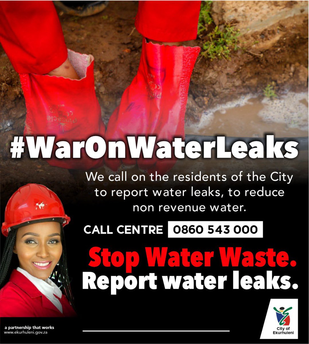 MMCFor_WS's tweet photo. 🔺Notice🔺

Stop Water Waste And Report Water Leaks!

We call on the residents of the @City_Ekurhuleni to report water leaks.

Where To Report It⁉️
•Call Centre: 0860 543 000.
•@CoE_Call_Centre.
•call.centre@ekurhuleni.gov.za.
•Via My CoE App.

#WarOnWaterLeaks https://t.co/w175dertQM