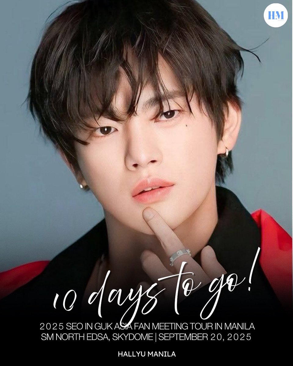 10 days left until we meet Seo In Guk in Manila! 
Get ready to spend an unforgettable night at the 2025 Seo In Guk Asia Fan Meeting Tour in Manila 💙

📍 SM North EDSA, Skydome
🗓 September 20, 2025

Presented by <a href="/LSquaredProdPH/">L-Squared Productions PH</a> 
#SeoInGuk #SeoInGukInManila #lsquaredprodph