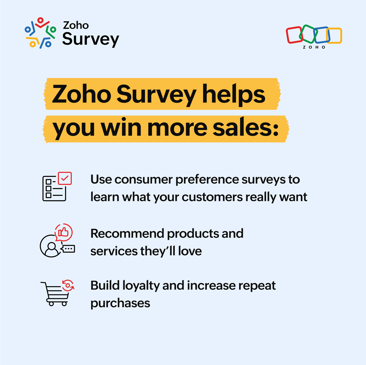 ZohoSurvey's tweet image. Personalized recommendations make a difference. Learn what your customers love with Zoho Survey. 

#Zoho #ZohoSurvey #Personalization #CustomerLoyalty #SurveyTools #CX #SmartMarketing