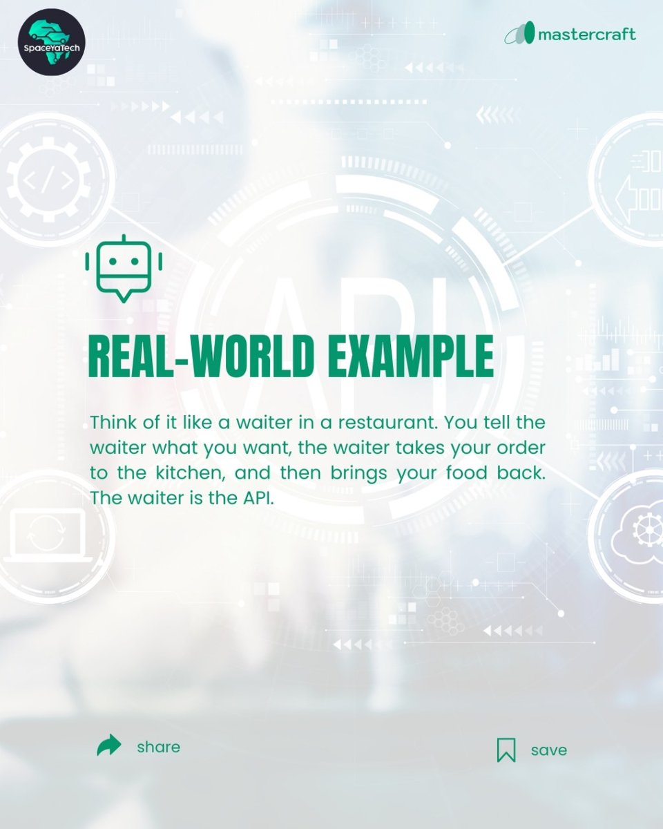 SpaceYaTech's tweet image. What is an API?
You’ve probably heard the term Application Programming Interface (API) thrown around in tech conversations, but what does it actually mean, and why is it so important?

#APIs #SpaceyaTech