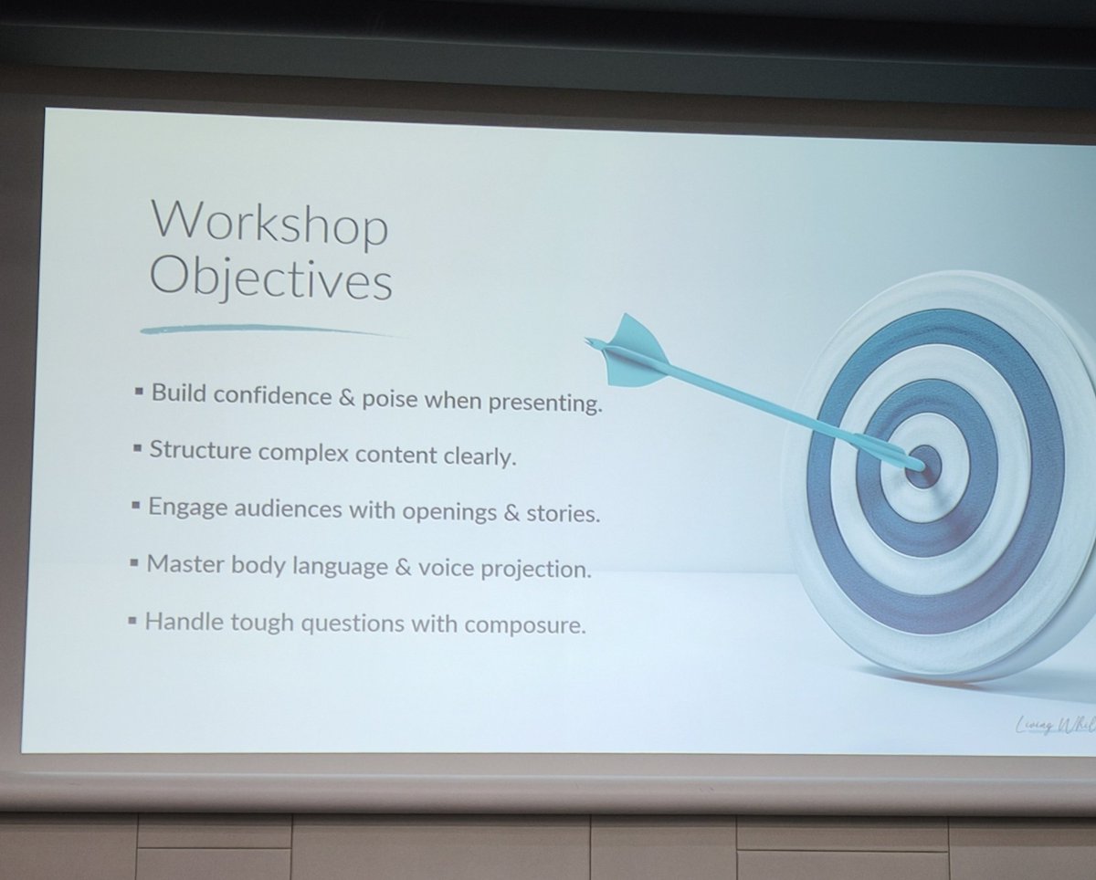 pedbotel's tweet photo. 1st D @escp_tweets Tripartite Congress -Talent Masterclass:
🎯 Build confidence: Speak with poise
🗣️ Structure content: Make complex ideas clear
👂 Engage audiences: Tell a great story
🧘 Master body language and project voice
🛡️ Tough questions? Stay calm and PRA tech
#escp2025 https://t.co/oyeEBpkcik