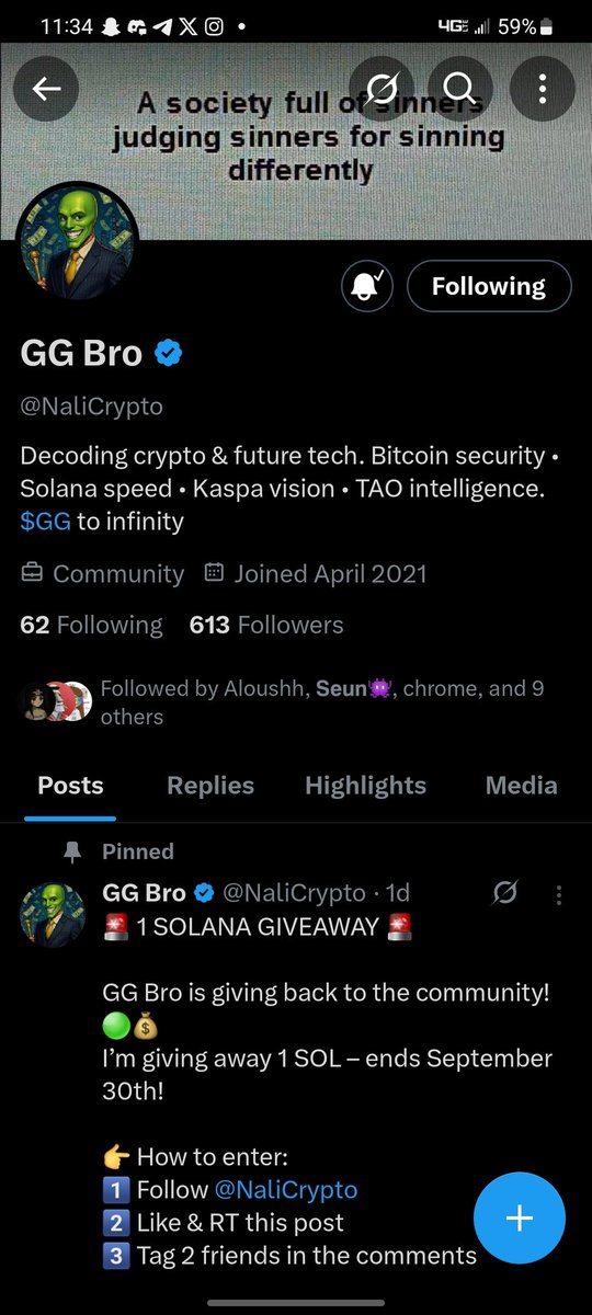 bigwin4lou's tweet photo. โThank you @NaliCrypto so much for doing this โ itโs such a kind gesture and means a lot,just want to say I appreciate the positivity you spread
๐ฅ Good luck GG Bro!
@Eddy_webb3 @Ibroxy_yaks
#Solana #CryptoGiveaway #SOL #CryptoCommunity #GGbro #Kaspa #TAO #CryptoFam #btc #crypto #pumpfun #Giveaway #freesolana