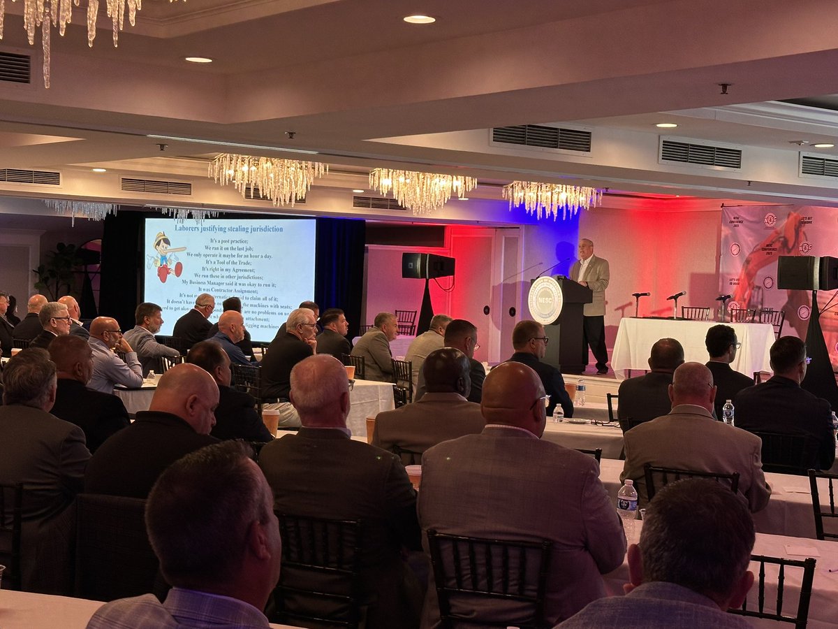 Business Manager Jim White delivering a presentation at the 2025 IUOE Northeast States Conference #iuoe #iuoelocal57