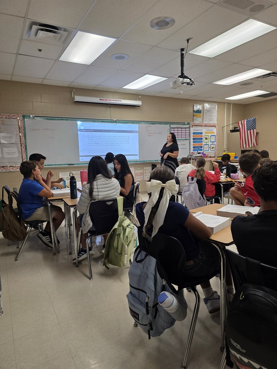 MsMcCracken1's tweet image. Students in Mrs. Iler&apos;s and Ms. Sanchez&apos;s classes were annotating Scout&apos;s Honor and analyzing how character interactions move the plot forward. #RusheNation #SoaringtoExtraordinary #RavensFueltheFire @rushemiddle