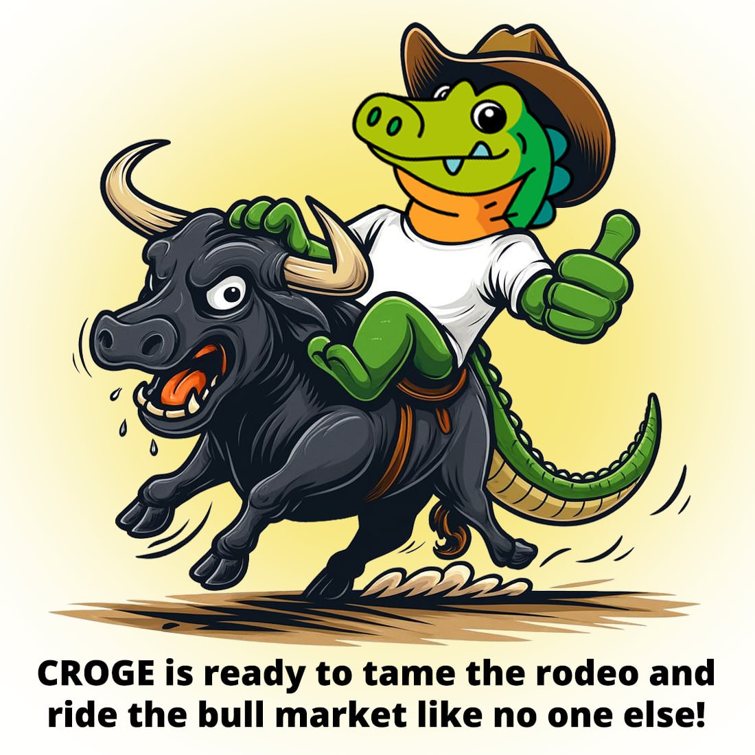 CrogeCoin's tweet photo. You can spot an explosive meme coin right away: a diamond hands community, resilient hodlers who never fold, and a mascot ready to become pure internet culture. 

Croge is the mascot of CRONOS, zero fee, and with its degen vibe it amplifies every move: when CRO moves, Croge answers with a +8x rocket. 

That’s the kind of power that makes it ready to moon, tame the rodeo, and ride the bull market like no other meme coin.

@cryptocom @cronos