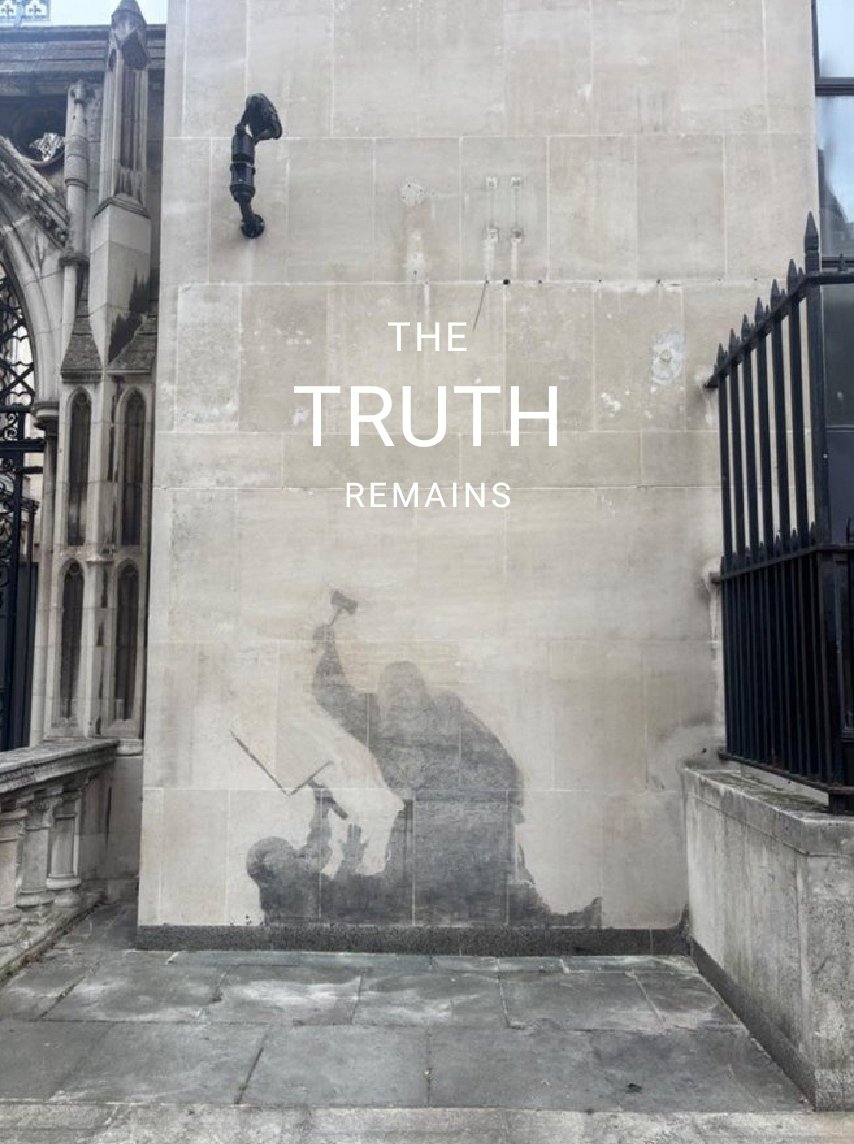 You can wash the paint away, the truth remains visible. #Banksy