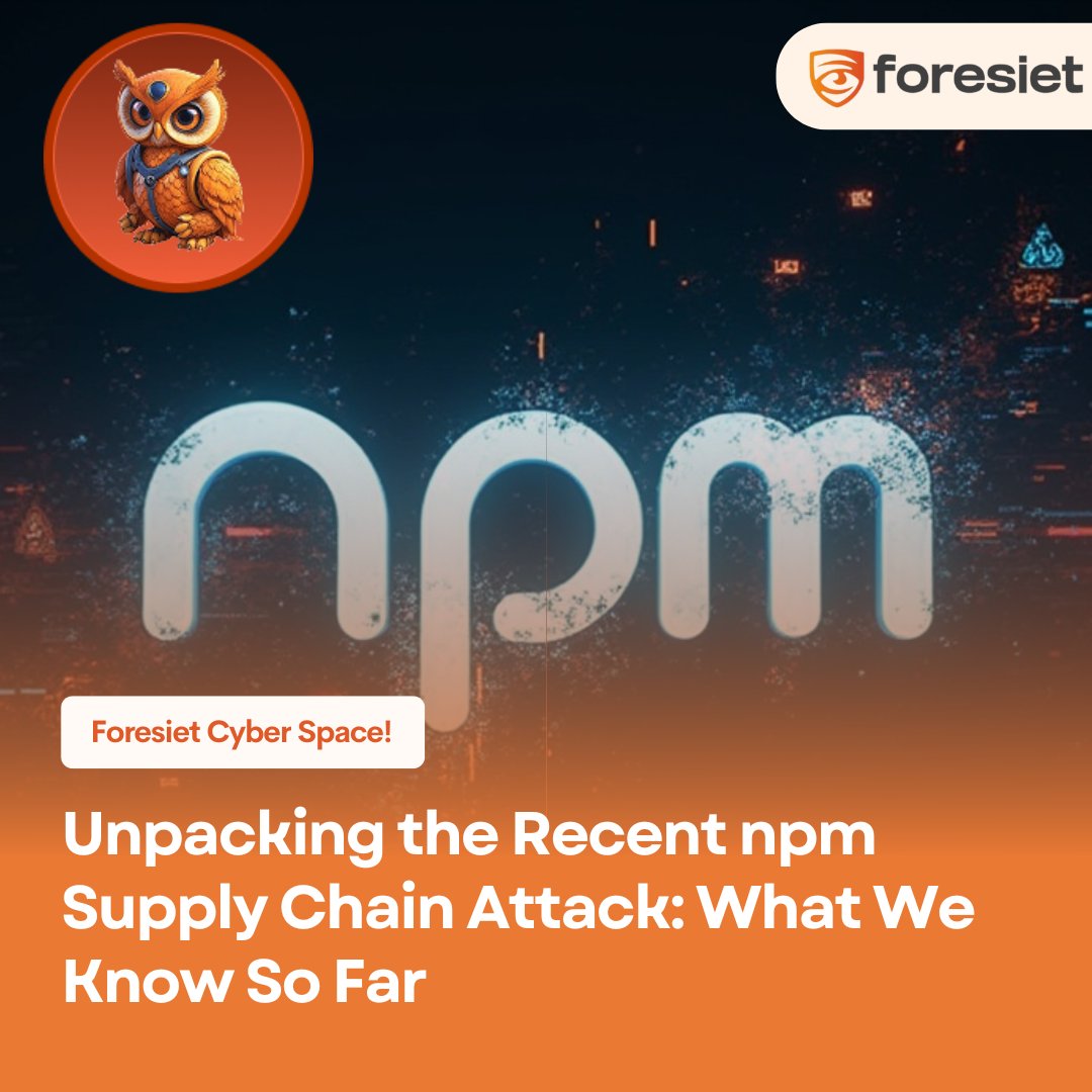 ForesietTFeed's tweet photo. 2.6B npm downloads compromised overnight
Phished maintainer accounts let attackers inject malicious code into 18 core packages like chalk & debug. A stark warning for every dev: MFA & dependency monitoring are no longer optional.
Read more: https://t.co/XC4QxE8Ff6
#npmsecurity https://t.co/TRq9wGQsEB