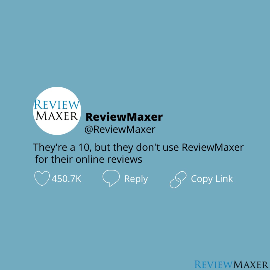 ReviewMaxer's tweet image. Grow and manage your company’s reputation by using ReviewMaxer! Don't let bad reviews go unnoticed and keep you from thriving in a consumer-focused market.

Visit reviewmaxer.com

#reviewmaxer #reviewmanagement #onlinereviews
#reputationmanagement