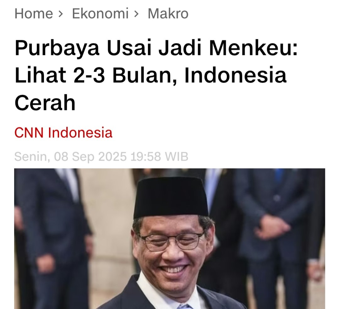Dulu saat jd Chief Economist Danareksa, bapak ini punya data omzet harian 100 toko bangunan dan 100 dealer motor di 10 kota utama RI. Diupdate tiap sore!

Dia bilang dari data itu dia merasakan betul denyut ekonomi day by day. 

Dia bukan tipe ekonom menara gading. Tapi ekonom