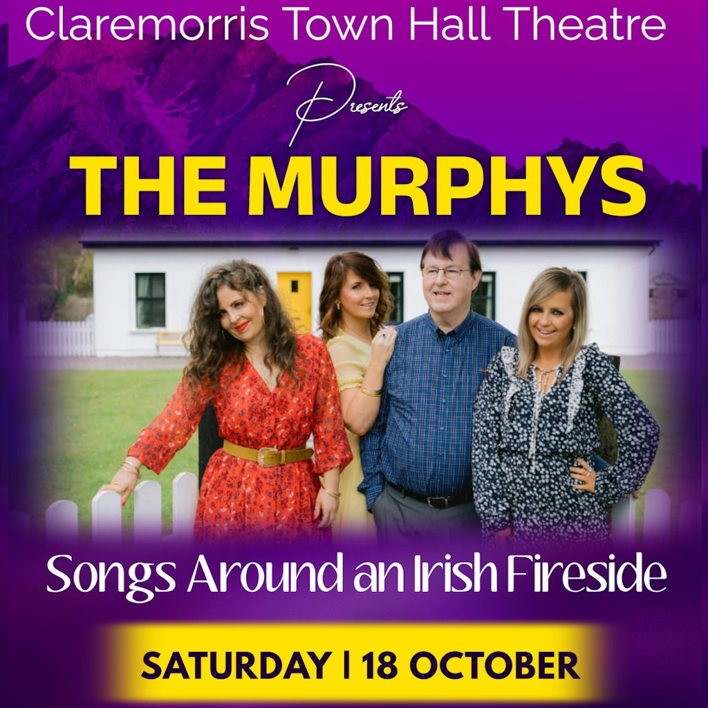 Townhall_CM's tweet image. 📷Saturday, 18th October will see The Murphys take to the stage, ‘Songs Around an Irish Fireside’ 
Tickets available from the Box Office on 📷094 931 0999 and also online from 📷townhall.ie/.../the-murphy… #gigguide #mayo #nightout #liveentertainment #theatre #theatrelife