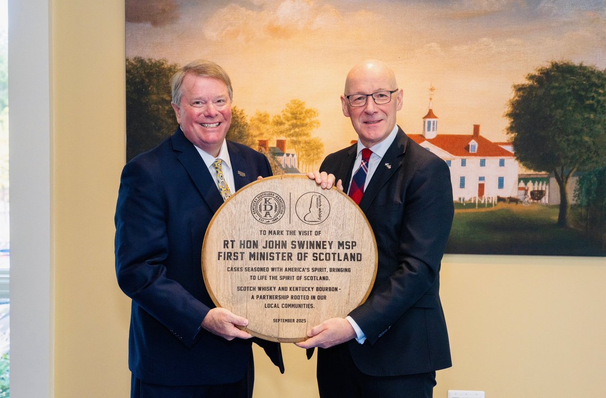 Just landed from the US after a round of productive meetings, including with President Trump, pushing for a better deal for our Scotch Whisky industry and standing up for Scotland.

More on this at my press conference at 2:30pm.