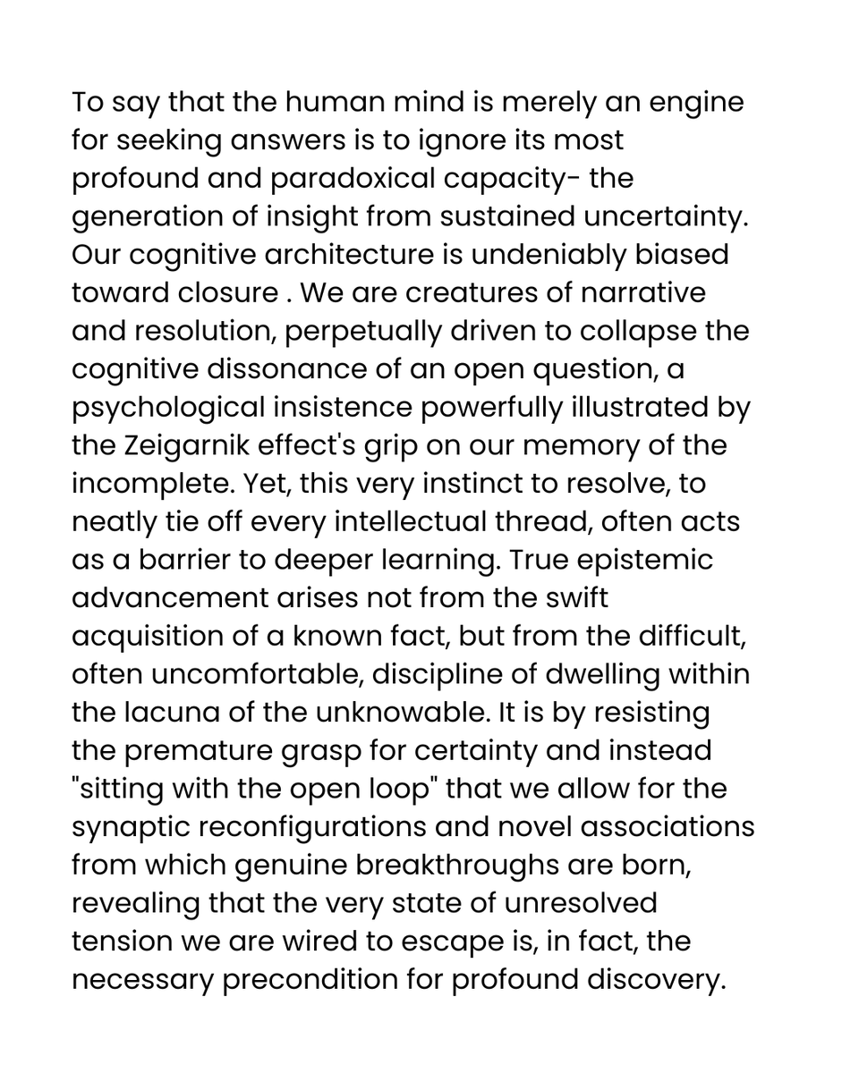 My Take on Why the Best Answers Come from Unanswered Questions