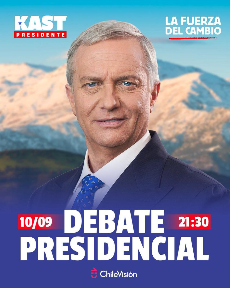 Hoy a partir de las 21:30 #DebateChv . Acompañemos a nuestro futuro presidente <a href="/joseantoniokast/">José Antonio Kast Rist 🖐️🇨🇱</a> #KastPresidente