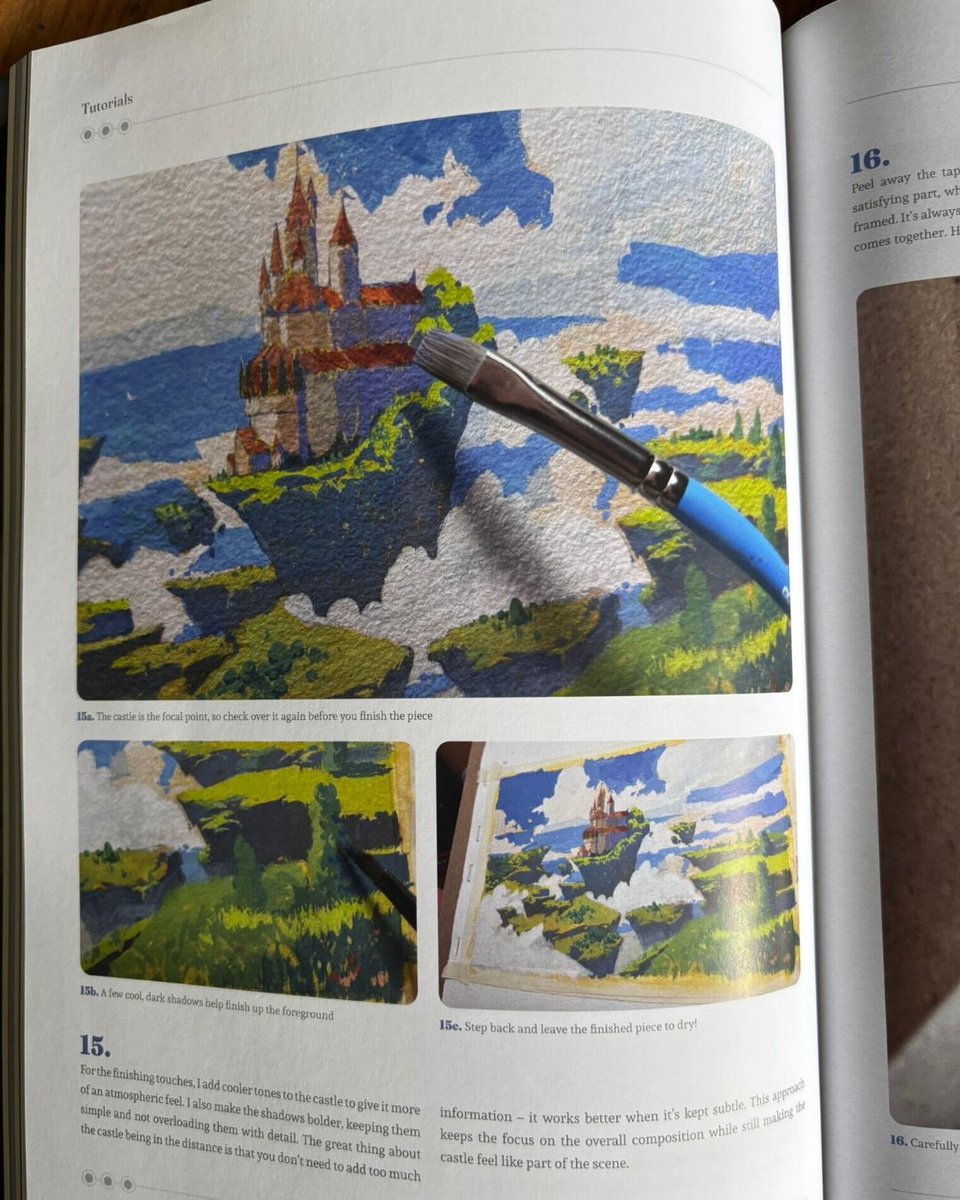 And then... Painting Fantasy with Gouache also features six fantastic, in-depth tutorials by Fatima Mandouh, Kiara Maharaji, Maddy Bellwoar, Clo Louise, Ken Fairclough, and Accorvio, each showing how to create your own fantasy masterpiece.