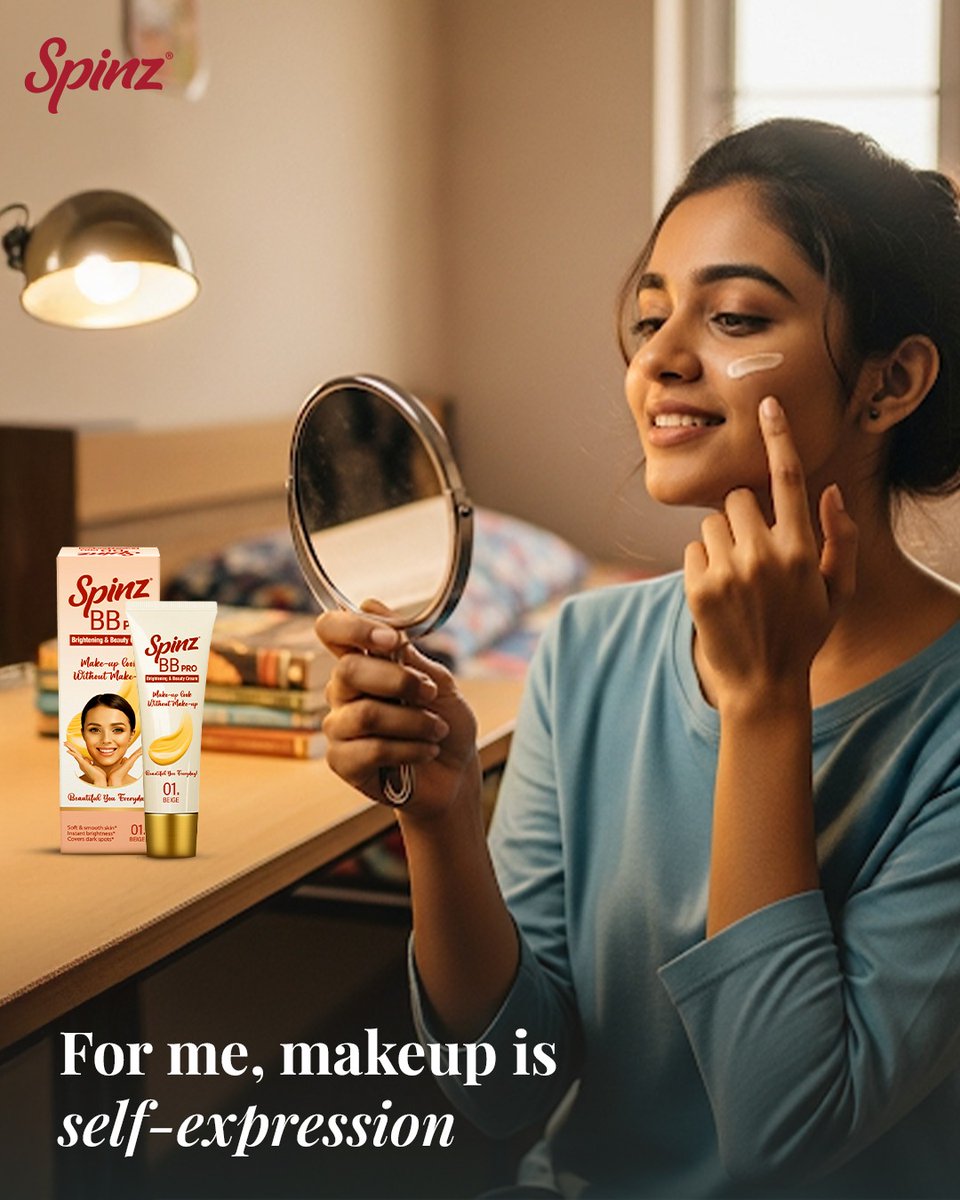 SpinzIndia's tweet image. Because makeup isn’t defined by trends, it’s defined by you. 💕 #InternationalMakeupDay
.
.
.
.
#SpinzBB #BBcream #Spinz #MakeupLookWithoutMakeup #BeautifulIsEveryday #CavinKare #MakingLivesHappier #Beauty #MakeupTips