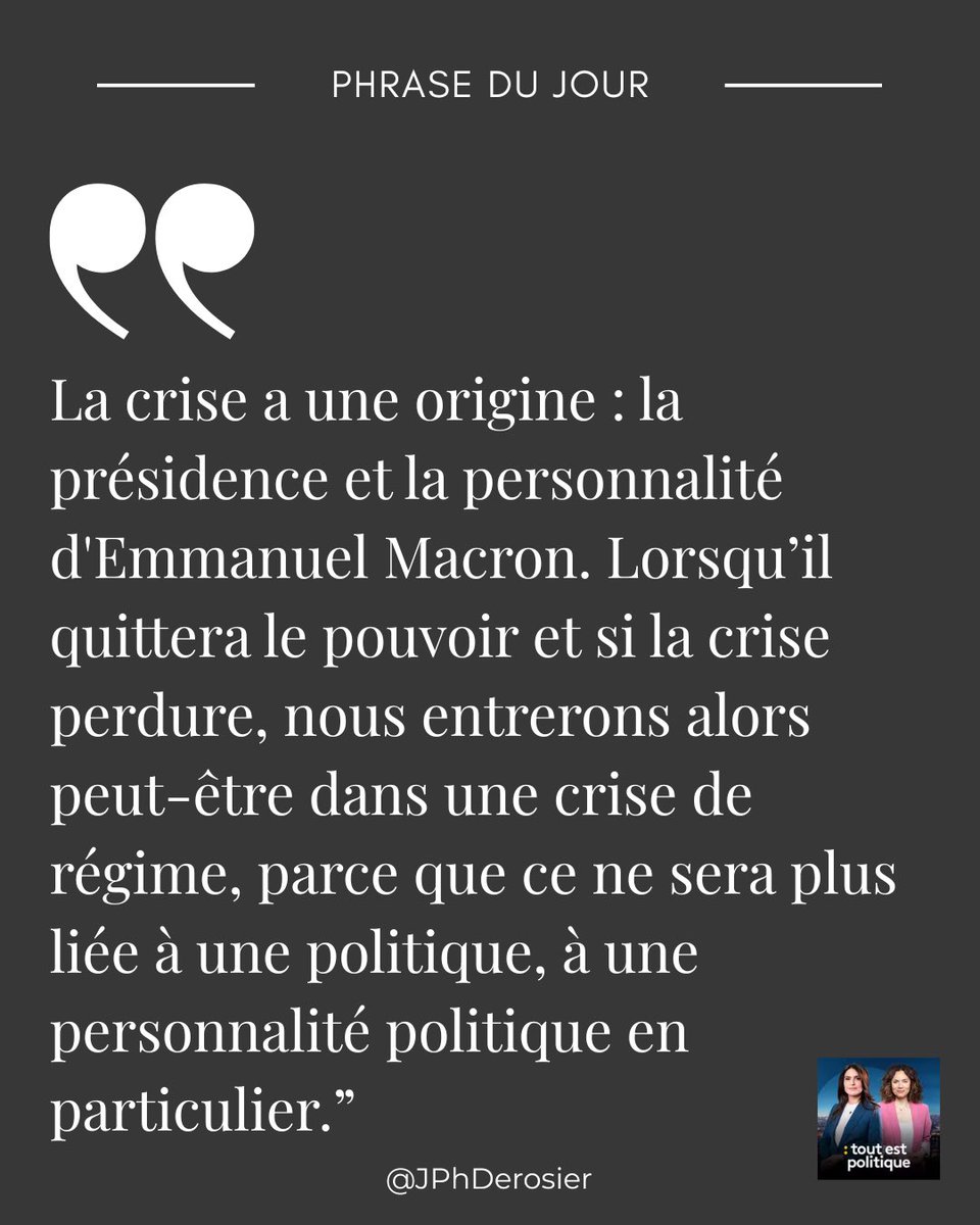 Retrouvez l’intégralité de mon analyse après le refus de confiance au Gouvernement Bayrou dans l’émission « Tout est politique » du 9 septembre, sur France Info TV

franceinfo.fr/replay-jt/fran…