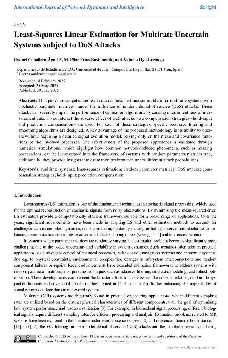 isciverse's tweet image. Least-Squares Linear Estimation for Multirate Uncertain Systems subject to DoS Attacks

Open Access
sciltp.com/journals/ijndi…

#Science #AI #Informatics
