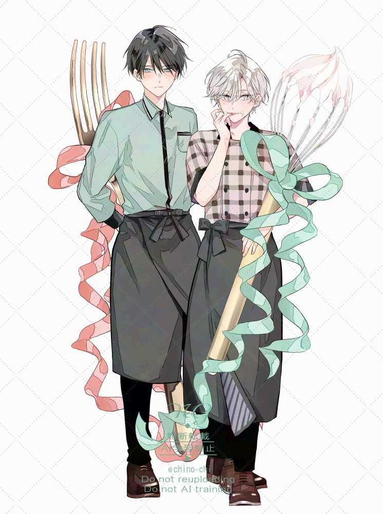 1210cn's tweet image. コラボカフェイラスト2枚
ありがとうございました☺️💕

 #可哀想な君は僕だけの甘やかな傷 創作BL