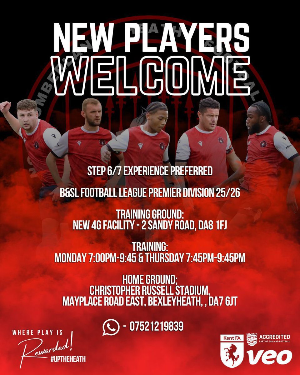 Opportunities available.

Start of the season not gone exactly how you planned? Are you sitting on the bench getting reduced minutes?
Feeling hard done by? Not enjoying your football?

Come along and try something new. It’s not too late. You might just be surprised.