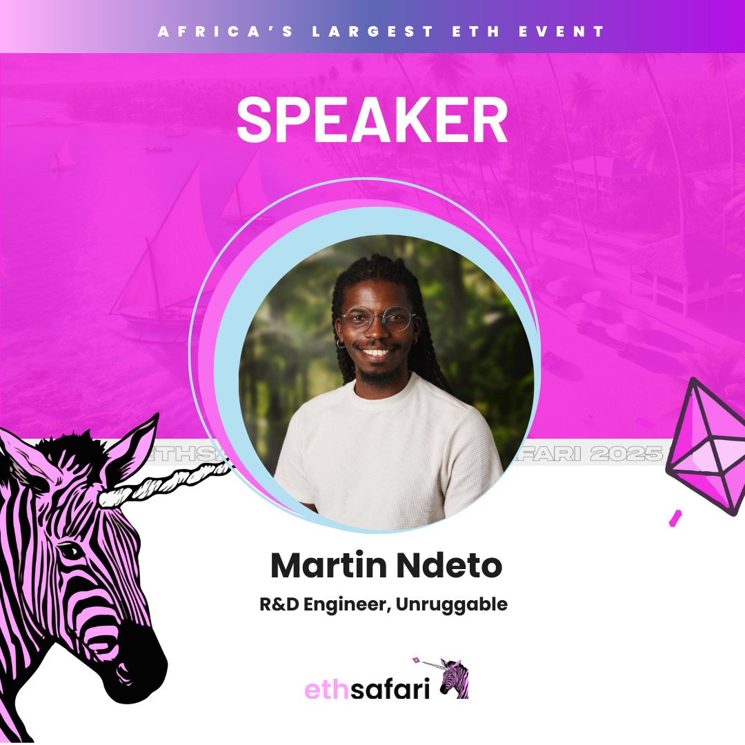 See you at <a href="/ETHSafari/">ETHSafari</a>!  I'll be sharing some deep insights on what Ethereum has evolved into, why I’m so bullish on it, the interop roadmap, and the specific areas where <a href="/unruggable_eth/">unruggable.eth</a> is making contributions 😁

Highly recommend for Eth enthusiasts and nerds 🤓⚡️