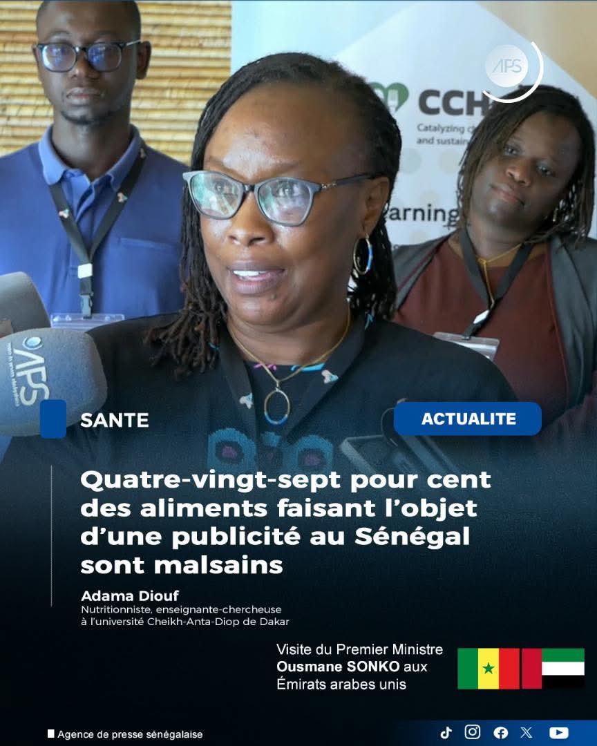 Voilaaaaa, c'est dit !
"Ce qu’on a découvert de plus important, par nos recherches, c’est que 87 % des aliments promus dans les espaces médiatique et public sont malsains. Cela veut dire qu’ils contiennent des [composants] non acceptables du point de vue sanitaire", a relevé Mme