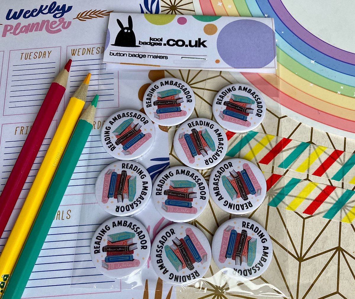 koolbadges's tweet image. Reading Ambassador Badges koolbadges.co.uk/reading-ambass… 📚 Great for students, book clubs &amp;amp; libraries, this colourful badge rewards reading achievements &amp;amp; inspires a love of books 
#ReadingAmbassador #KoolBadges #ReadingIsFun #BookClub #illovereading #readingbadges #librarian #bookish